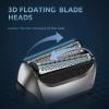 Electric Razor for Men, Washable Wet & Dry Electric Shaver For Men Face Beard Electric Razor Rechargeable Head Bald 3-Blade Shaving Machine view 3