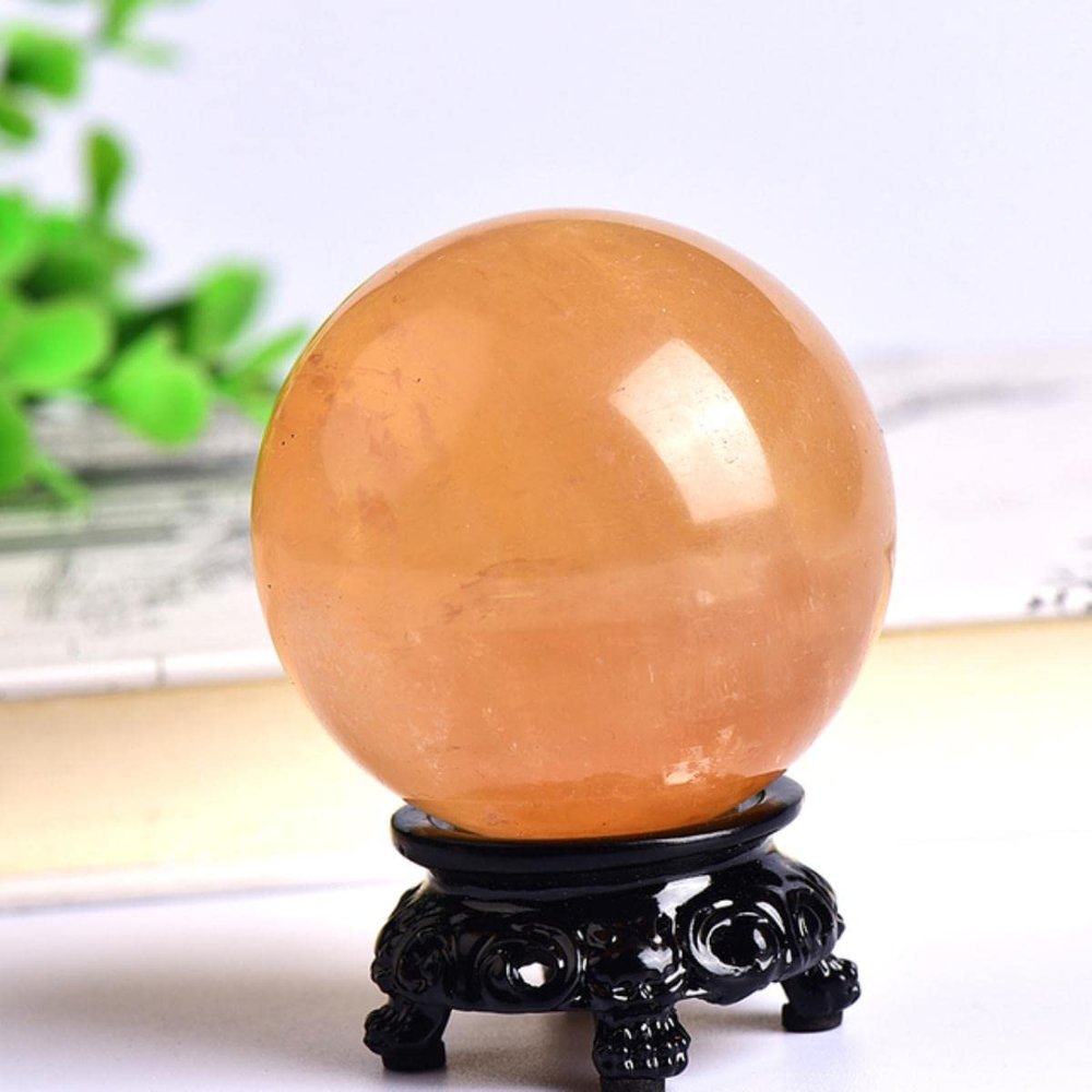 1PC Natural Dream Amethyst Ball Polished Globe Massaging Ball Reiki Healing Stone Home Decoration Souvenirs Gift-calcite,35-40mm