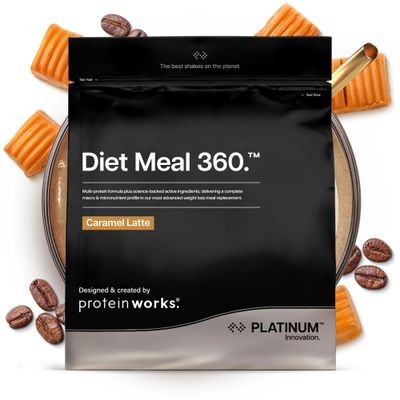Protein Works | Diet Meal 360 - Platinum, Caramel Latte, 1kg