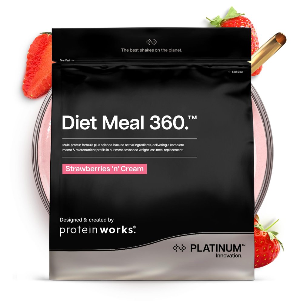 Protein Works | Diet Meal 360 - Platinum, Strawberries 'n' Cream, 500g