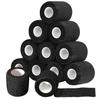 12 Pack Black Self Adhesive Bandage Wrap,SAREAL 2" x 5 Yards Athletic Wrap Self Adhesive,Vet Wrap,Tattoo Grip Tape,Sports Tape Bulk for First Aid Supplies and Wrist Sprains Protection view 1