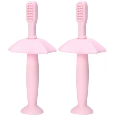 ZUMAHA Soft Silicone Toothbrush, Manual Toothbrush with 1 Replaceable Brush Head, Portable Toddler Toothbrushes Ages 1-3