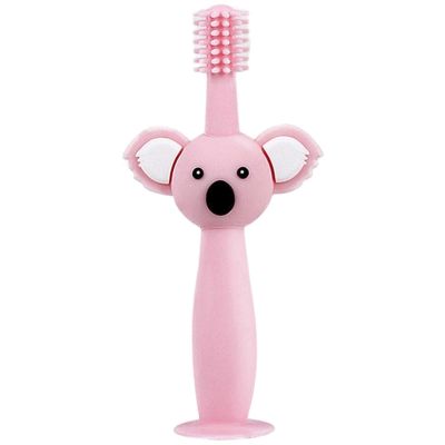 ZUMAHA Cute Koala Shape Toothbrush, 360 Silicone Toddler Toothbrushes Ages 1-3, Portable & Independent Packaging Manual Toothbrush