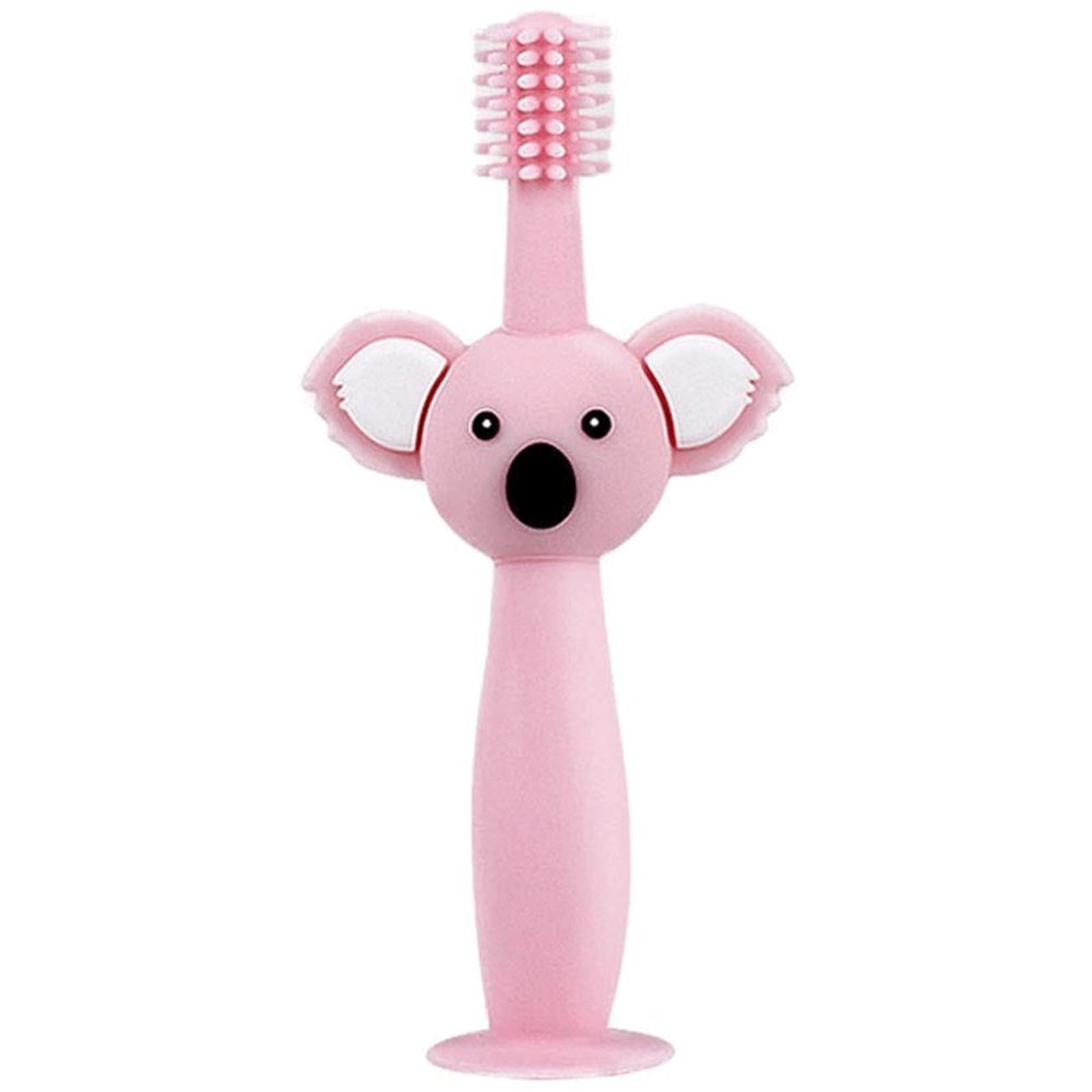 ZUMAHA Cute Koala Shape Toothbrush, 360 Silicone Toddler Toothbrushes Ages 1-3, Portable & Independent Packaging Manual Toothbrush