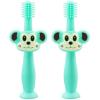 ZUMAHA Cartoon Monkey Shape Toothbrush, 360 Silicone Manual Toothbrush, Portable Toddler Toothbrushes Ages 1-3 view 1
