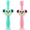 ZUMAHA Cartoon Monkey Shape Toothbrush, 360 Silicone Manual Toothbrush, Portable Toddler Toothbrushes Ages 1-3 view 1