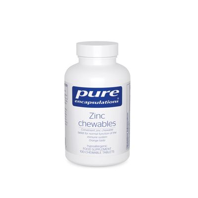 Pure Encapsulations Zinc Chewables - 100 Chewable Tablets
