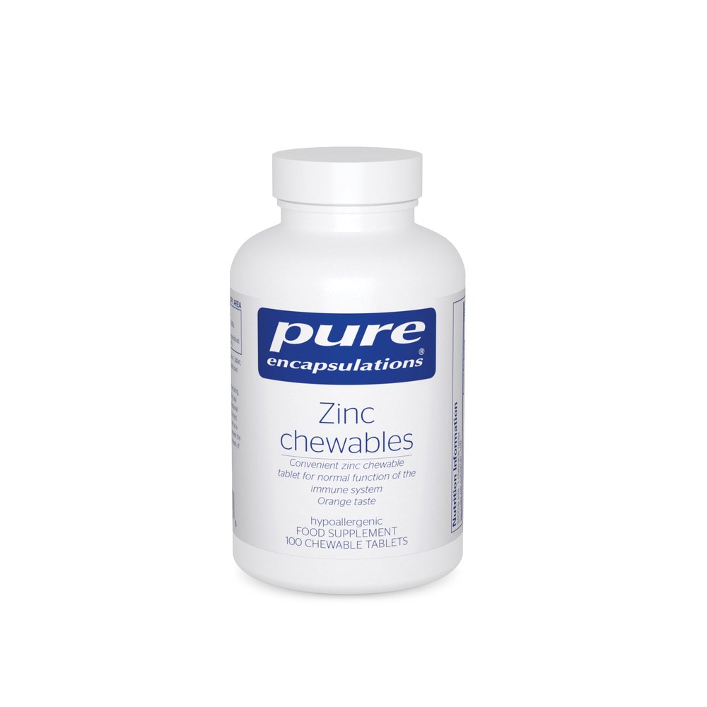 Pure Encapsulations Zinc Chewables - 100 Chewable Tablets