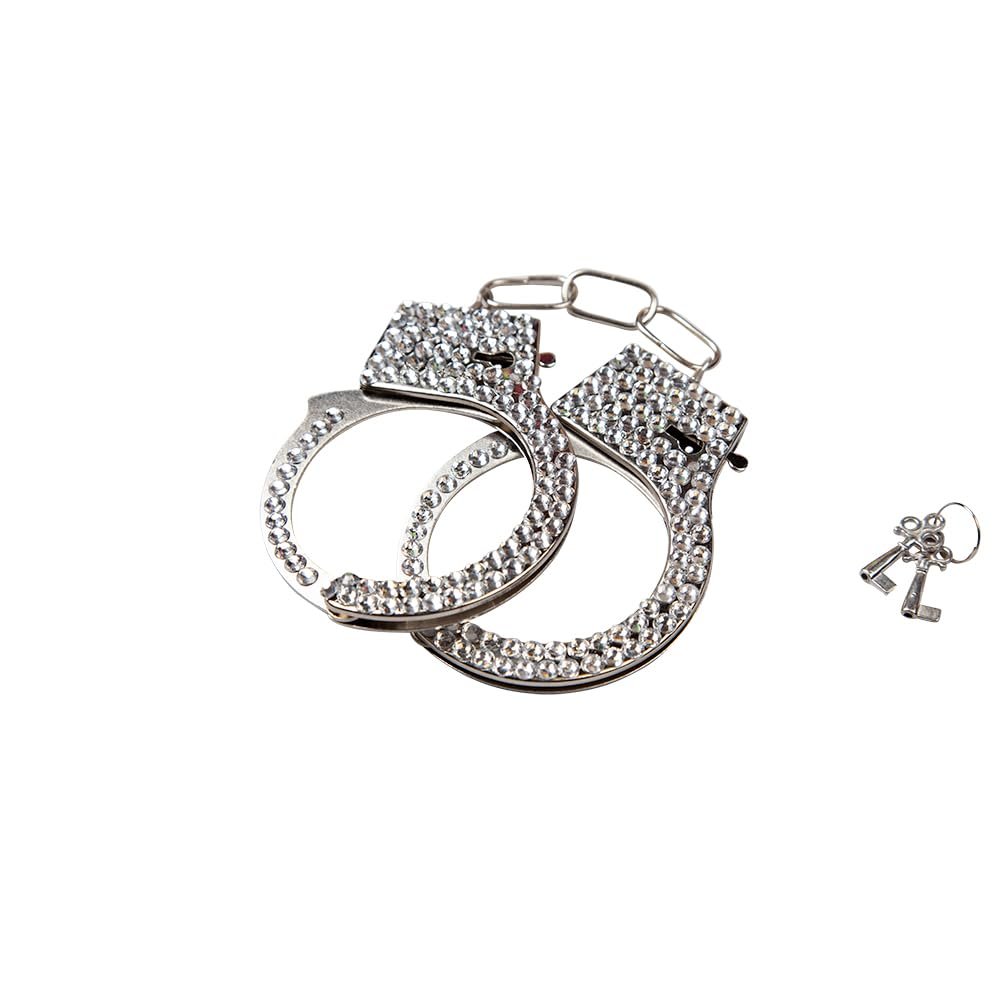 Wicked Costumes Adult Silver Rhinestone Handcuffs