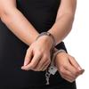 Wicked Costumes Adult Silver Rhinestone Handcuffs view 3