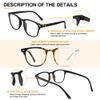 Aomig Blue Light Blocking Glasses, 3 Pcs Anti Blue Light Computer Gaming Glasses for Women Men, Lightweight Blue Light Blocking Reading Filter UV(Black+Transparent+Tortoiseshell) view 3