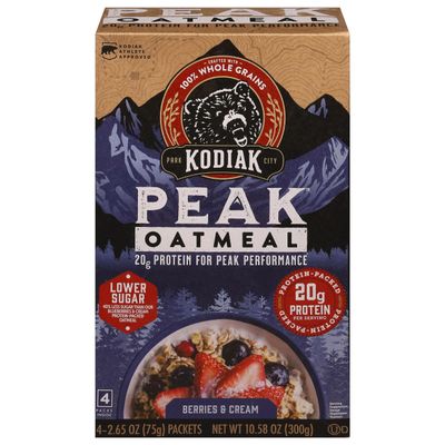 Kodiak Peak Oatmeal Berries & Cream 300g (4 Pack Inside)