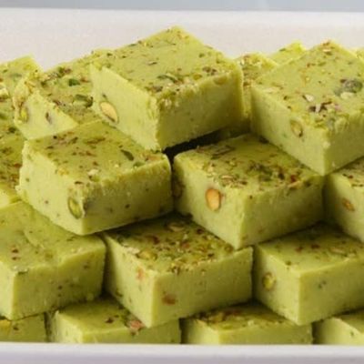 Rakhi,Diwali Special Premium Pista Barfi 400g Mithai Gift Hamper for Brother Sister, Delicious Indian Traditional Sweets Best Gift For All Occasions Tasty Treat For Family & Friends Sold By Kidzbuzz