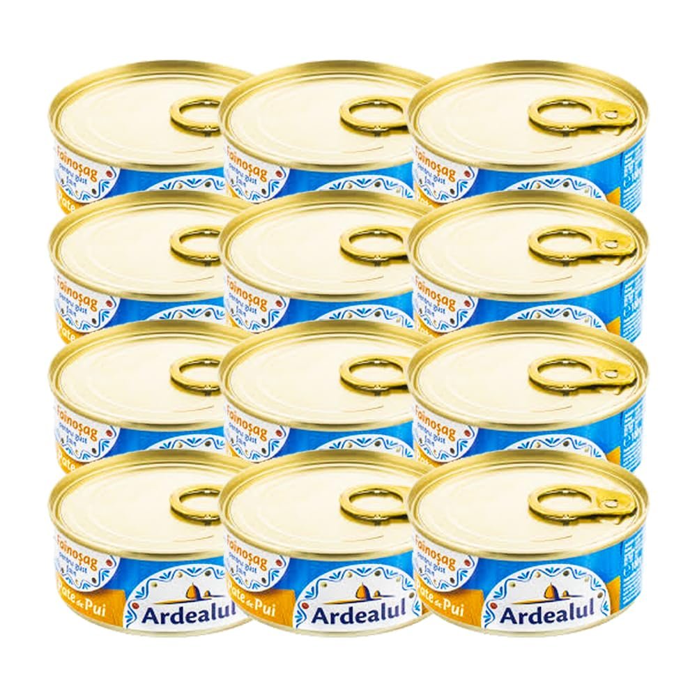 Ardealul Pate de Pui | Made with Healthy Ingredients | Useful for Everyday Meals | Delicious Pate | Smooth & Creamy Texture | Romanian Origin | 100g (Pack of 12)