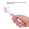 TMISHION Denture Toothbrush Cleaning Brush, 2pcs, Purple, Not Powered, Dental Care view 3