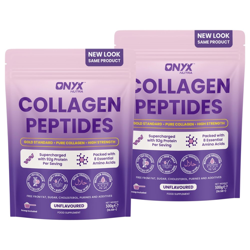 Premium Collagen Powder (Type I, III) 600g Hydrolysed Bovine Collagen Peptides Powder - Halal Certified - 19 Amino Acids - High Levels of All 8 Essential Amino Acids & BCAAs (600 Servings)