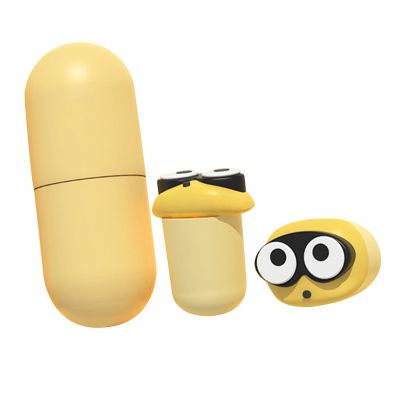 1 Pair Foam Earplug, Noise Reduction Animal Theme Flexible Sound Blocking Earplug for Sleeping Study (Yellow)
