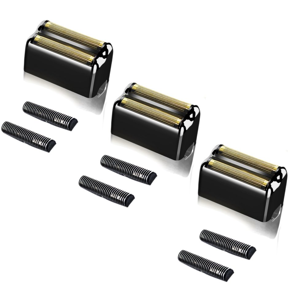 3 pack Professional Replacement Foil and Cutters for BaBylissPRO Barberology Double Foil Shaver, Compatible with BaBylissPRO Barberology FXFS2 ShaverBlack