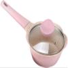 ENESEA Household milk pot, Non-Stick Milk Pan Saucepan Utensil/Induction/Dishwasher/OvenSafe Milk Pan -16cm Pink (Color : 16cm Blue) view 4