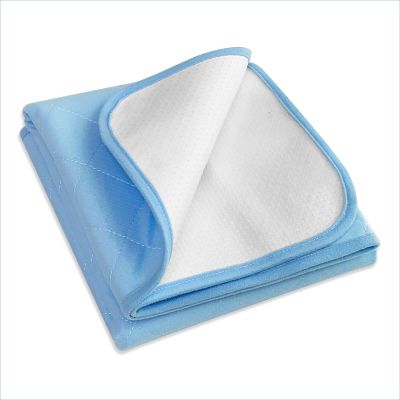 Bedecor Large Kylie Sheets Double Bed 86x132cm - Heavy Absorbency Washable Bed Pads for Incontinence Adults & Elderly - Waterproof Mattress Protector Sheet - Blue