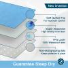 Bedecor Large Kylie Sheets Double Bed 86x132cm - Heavy Absorbency Washable Bed Pads for Incontinence Adults & Elderly - Waterproof Mattress Protector Sheet - Blue view 2