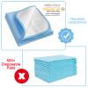 Bedecor Large Kylie Sheets Double Bed 86x132cm - Heavy Absorbency Washable Bed Pads for Incontinence Adults & Elderly - Waterproof Mattress Protector Sheet - Blue view 3