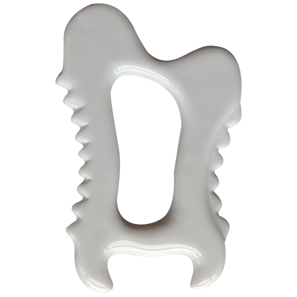FURREN 1 PCS Guasha Tools Ceramic Scraper Board for Face Lift Slimmer Reduces Puffiness Body Sculpting