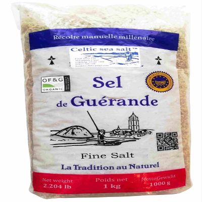 Sel De Guerande Celtic Sea Salt Fine 1000g (1kg) Eco Packaging