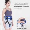 NICHOY Transfer Belt with Leg Loops -10 Padded Handles,Medical Gait Belt Walking Assist Aid with Release Buckle for Elderly, Seniors,With Auxiliary Belt Neck Strap(A,S-S) view 4