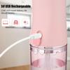 220ml Electric Oral Irrigator Cordless,USB Rechargeable Dental Water Flosser with 4 Nozzles and 3 Pressure Modes,Teeth Cleaning and Whitening 4 Jet Tip IPX7 Waterproof Teeth Cleaner (Pink) view 4