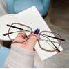 LTSRLL Large Eyewear Blue Light Blocking Reading Glasses Square Computer Reader Oversized Flat Light Mirror Fatigue Relieve (Color : Mocha-Brown, Size : +350) view 2