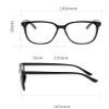 LTSRLL Anti Glare Presbyopic Glasses Square Anti Blue Light Reading Glasses Oversized Computer Readers Flat Light Mirror (Color : Black, Size : +150) view 3