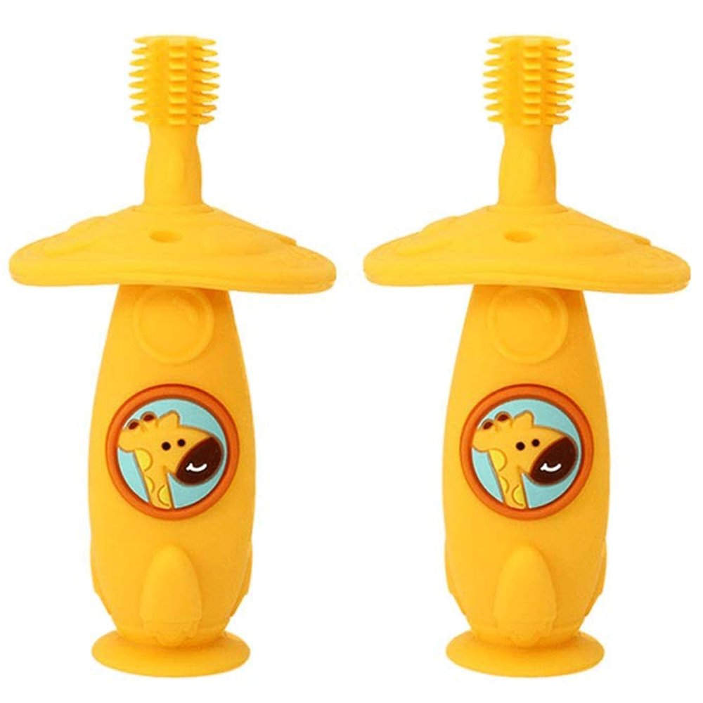 ZUMAHA 360 Infant Training Silicone Toothbrush, Toddler Toothbrush for Age 1-6 Years Old, Independent Packaging Manual Toothbrush