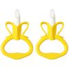ZUMAHA Banana Shape Kids Toothbrush, Toddler Toothbrush for Age 1-3 Years Old, Bendable Baby Training Manual Toothbrush view 1