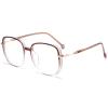 LTSRLL Trendy Cute Computer Readers Anti UV Blue Light Blocking Oversized Reading Glasses Eyeglasses Flat Light Mirror (Color : Tea, Size : +200) view 1