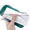 LTSRLL Oversized HD Anti Blue Light Reading Glasses Oval Anti Eyestrain Metal Computer Readers Eyeglasses Flat Light Mirror (Color : C9, Size : +250) view 1