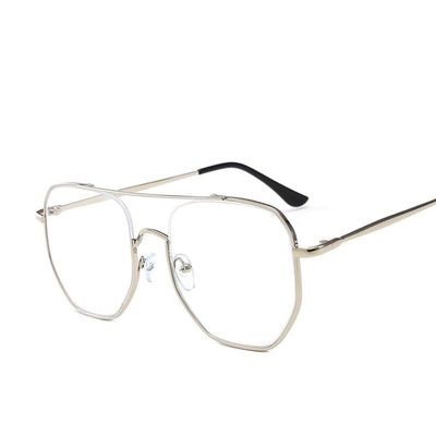 LTSRLL Blue Light Blocking Oversized Computer Readers Eyeglasses Anti Eye Strain Reading Glasses Aviator Flat Light Mirror (Color : Silver, Size : +350)