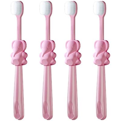 ZUMAHA Extra Soft Kids Toothbrush with 10000 Bristles, Toddler Toothbrush for Age 3-12 Years Old, Animal Designs Manual Toothbrush