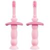 ZUMAHA Silicone Kids Toothbrush, Portable Travel Manual Toothbrush with Suction Cup, Toddler Toothbrush for Age 1-3 Years Old view 1