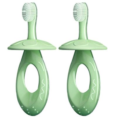 ZUMAHA Silicone Kids Toothbrush, Manual Toothbrush for Bright Smiles, Toddler Toothbrush Ages 1-3 Years, 2 Count
