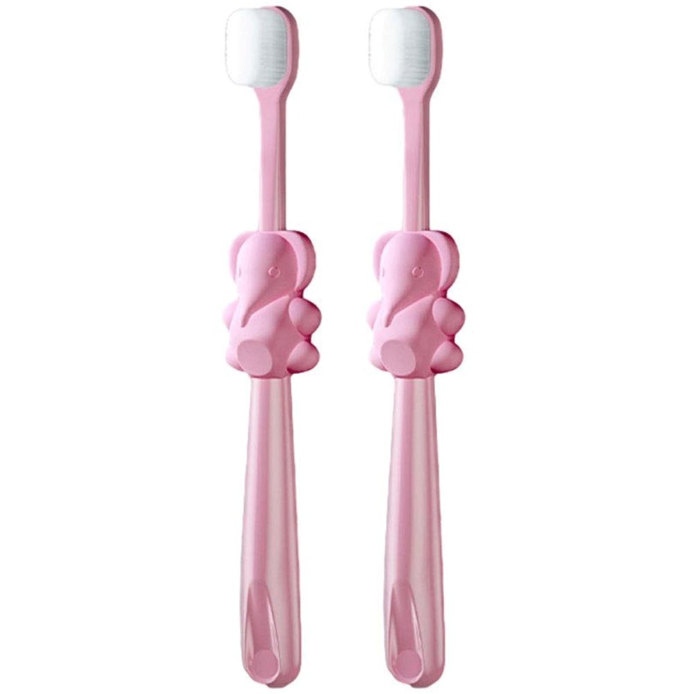 ZUMAHA Extra Soft Kids Toothbrush with 10000 Bristles, Toddler Toothbrush for Age 3-12 Years Old, Animal Designs Manual Toothbrush
