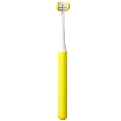 ZUMAHA 3 Sided Design Toothbrush, Toddler Toothbrush for Age 4-12 Years Old, Portable & Independent Packaging Manual Toothbrush