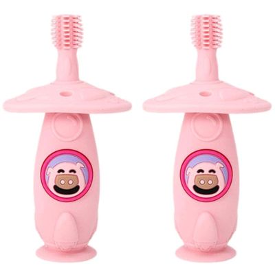 ZUMAHA 360 Infant Training Silicone Toothbrush, Toddler Toothbrush for Age 1-6 Years Old, Independent Packaging Manual Toothbrush