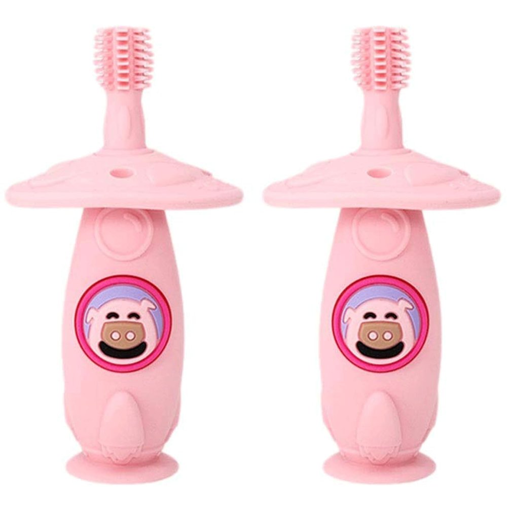 ZUMAHA 360 Infant Training Silicone Toothbrush, Toddler Toothbrush for Age 1-6 Years Old, Independent Packaging Manual Toothbrush