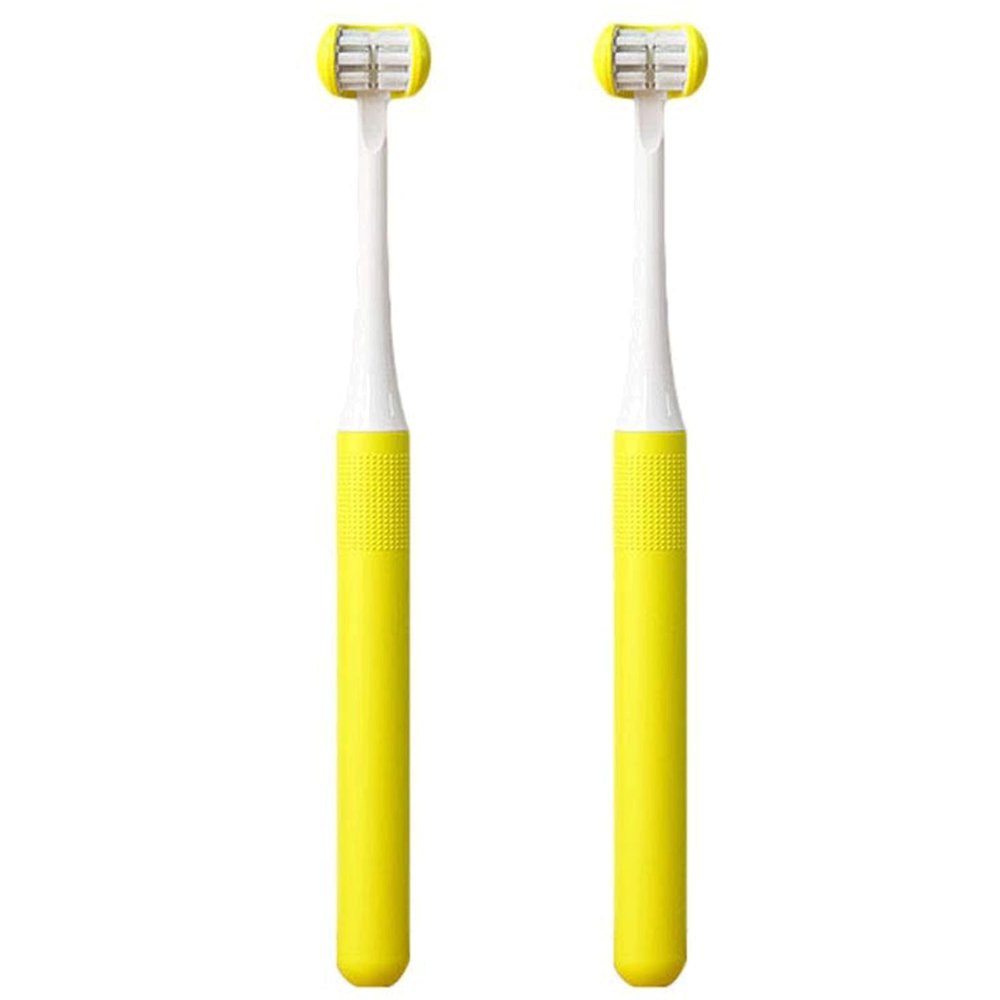 ZUMAHA 3 Sided Design Toothbrush, Toddler Toothbrush for Age 4-12 Years Old, Portable & Independent Packaging Manual Toothbrush