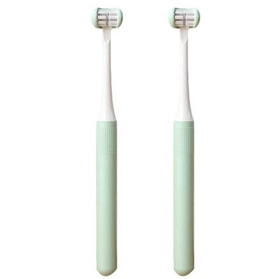 ZUMAHA 3 Sided Design Toothbrush, Toddler Toothbrush for Age 4-12 Years Old, Portable & Independent Packaging Manual Toothbrush