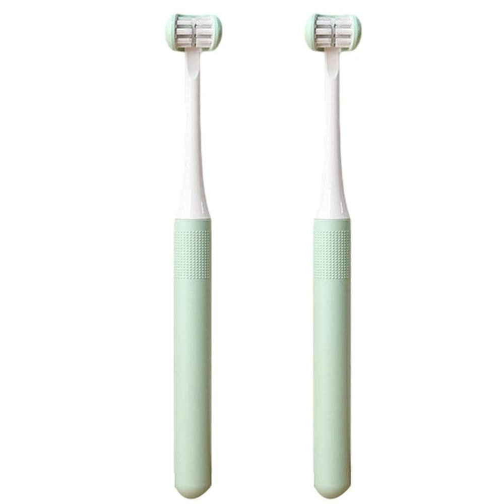 ZUMAHA 3 Sided Design Toothbrush, Toddler Toothbrush for Age 4-12 Years Old, Portable & Independent Packaging Manual Toothbrush