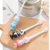 ZUMAHA Nano Toothbrush, Manual Toothbrush with Suction Cup & Fun Animal Designs, 4 Count Toddler Toothbrush for Age 3-14 Years Old view 2