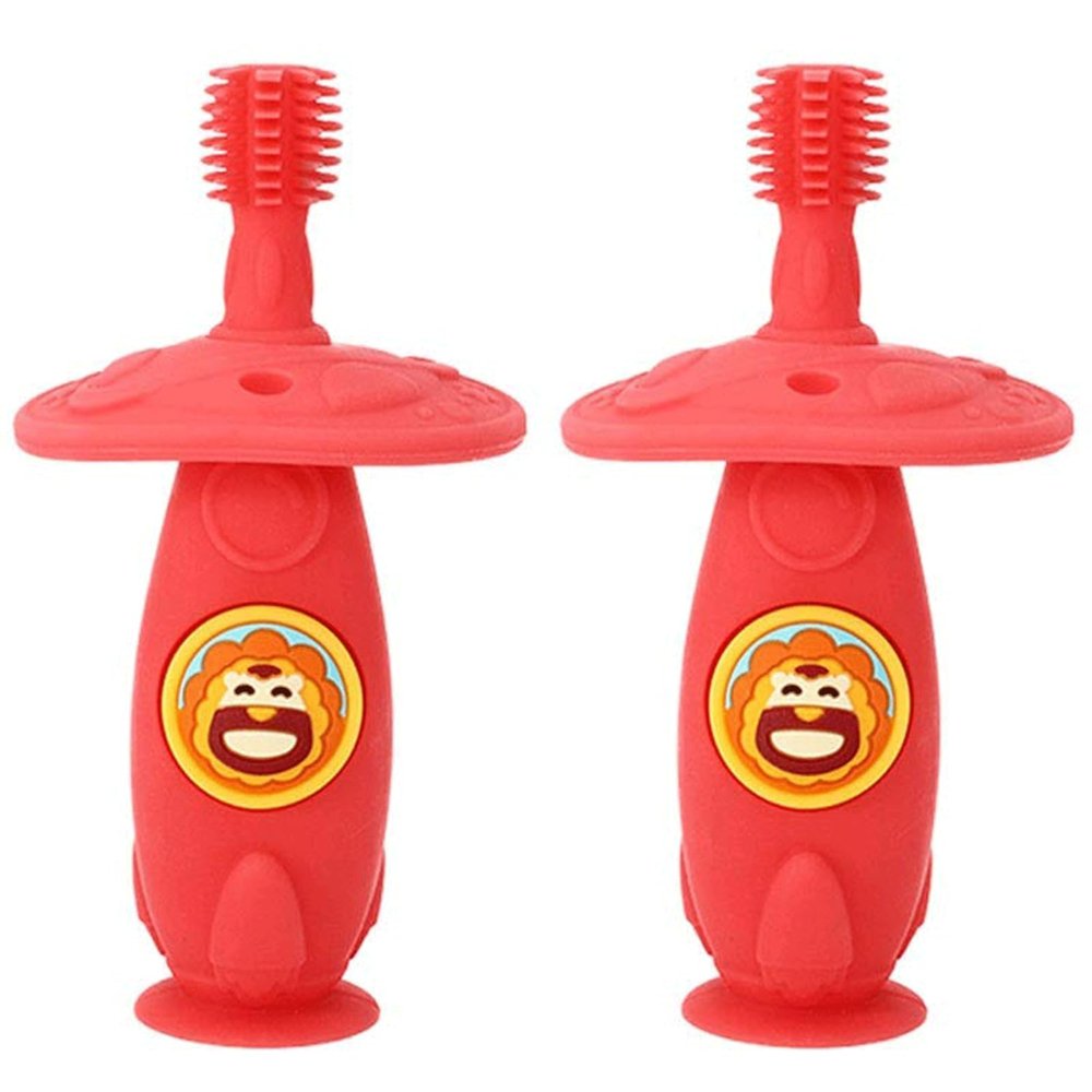 ZUMAHA 360 Infant Training Silicone Toothbrush, Toddler Toothbrush for Age 1-6 Years Old, Independent Packaging Manual Toothbrush