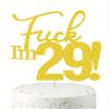 29 Cake Toppers, 29 gold Birthday Cake Toppers, Funny 29th Cake Topper for Men,29 Cake Topper For Women, 29th birthday decorations,29th Birthday Cake Topper Twenty nine view 1